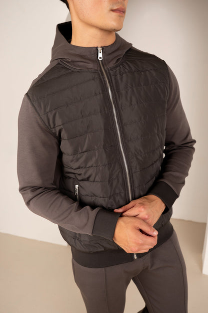 Pintuck Interlock Jogger - Charcoal