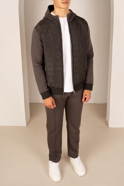 Pintuck Interlock Jogger - Charcoal