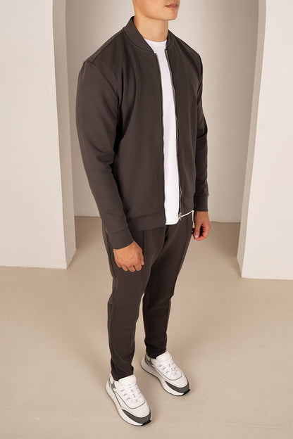Soft Scuba Bomber Jacket - Charcoal