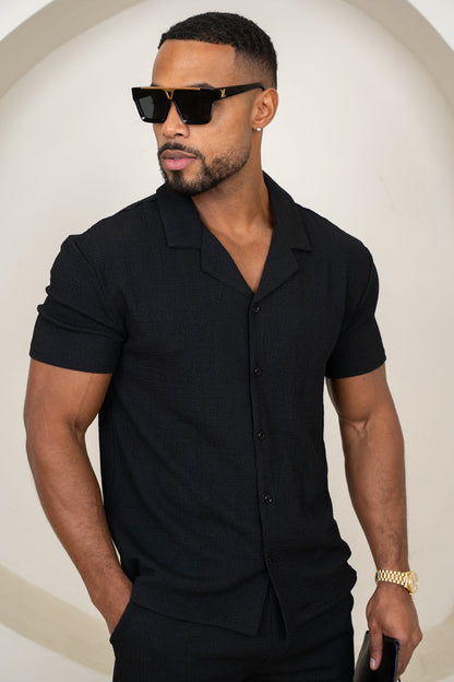Seersucker Resort Short - Black
