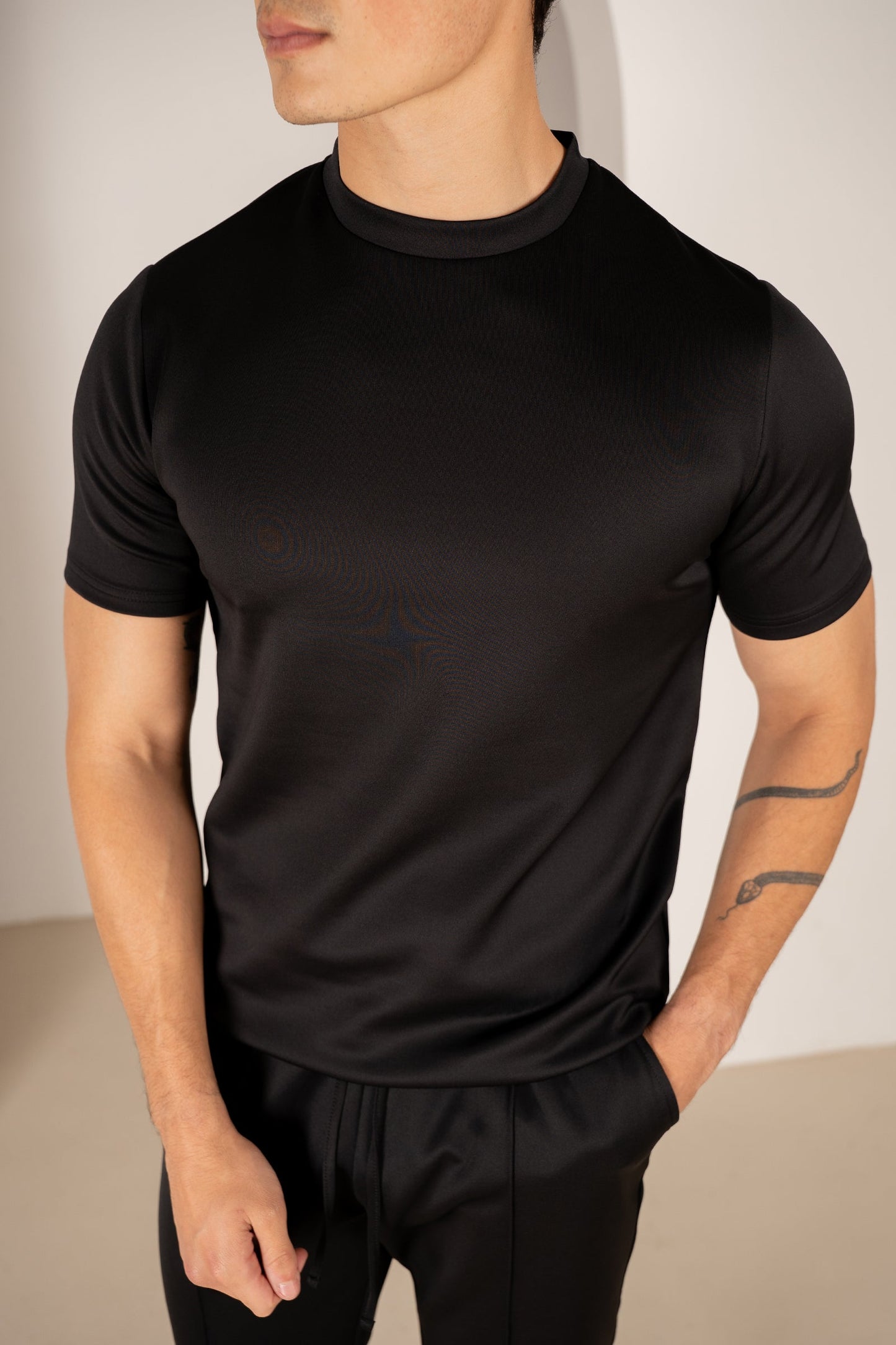 Premium Scuba Pintuck Joggers - Black