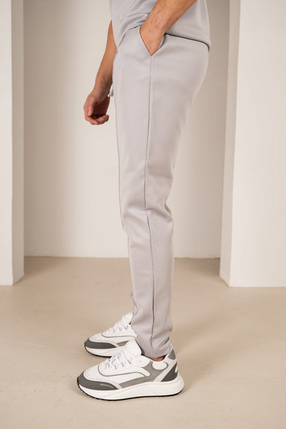 Premium Scuba Pintuck Joggers - Grey