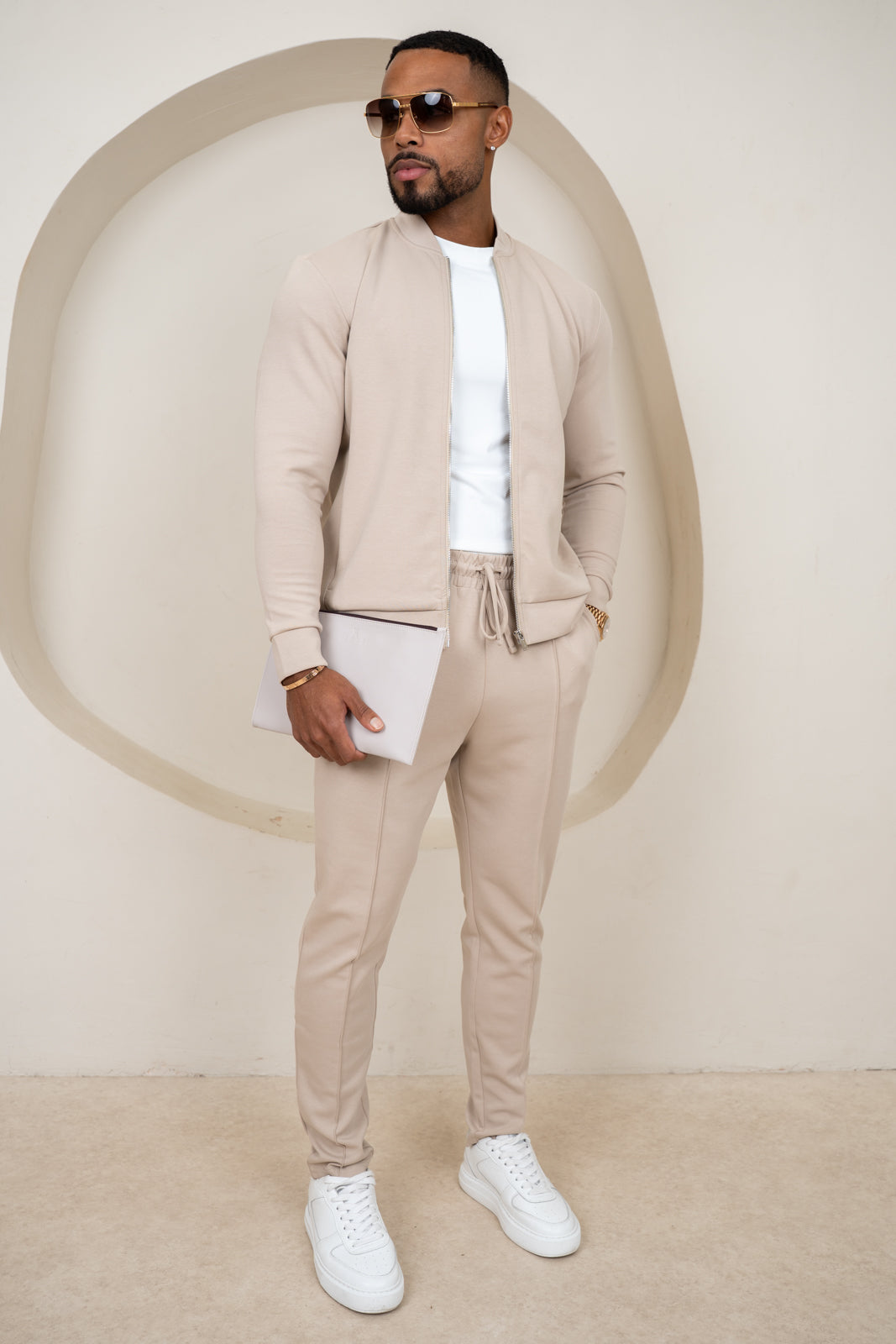 Soft Scuba Bomber Jacket - Stone