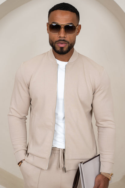 Soft Scuba Bomber Jacket - Stone