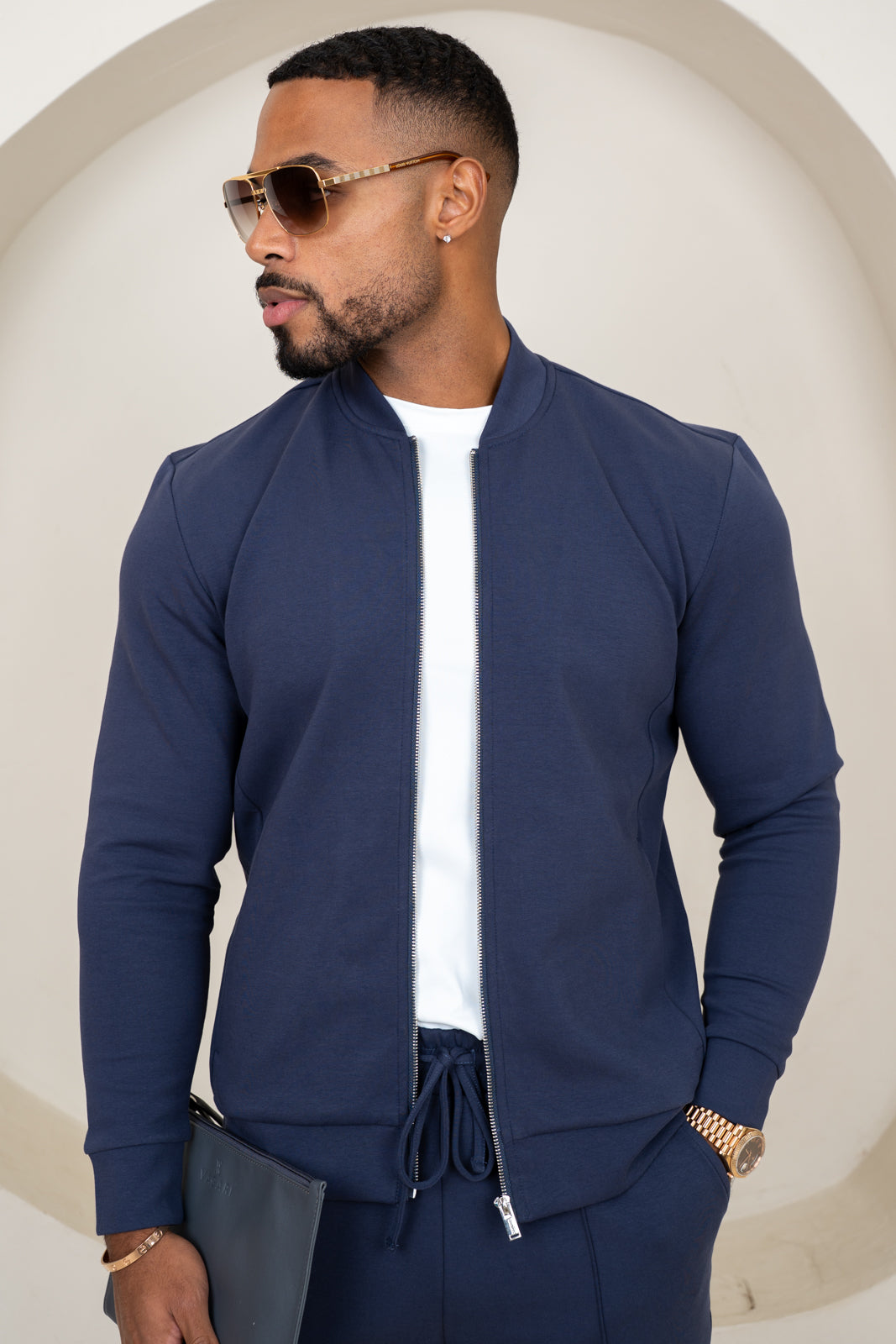 Soft Scuba Pintuck Jogger - Navy