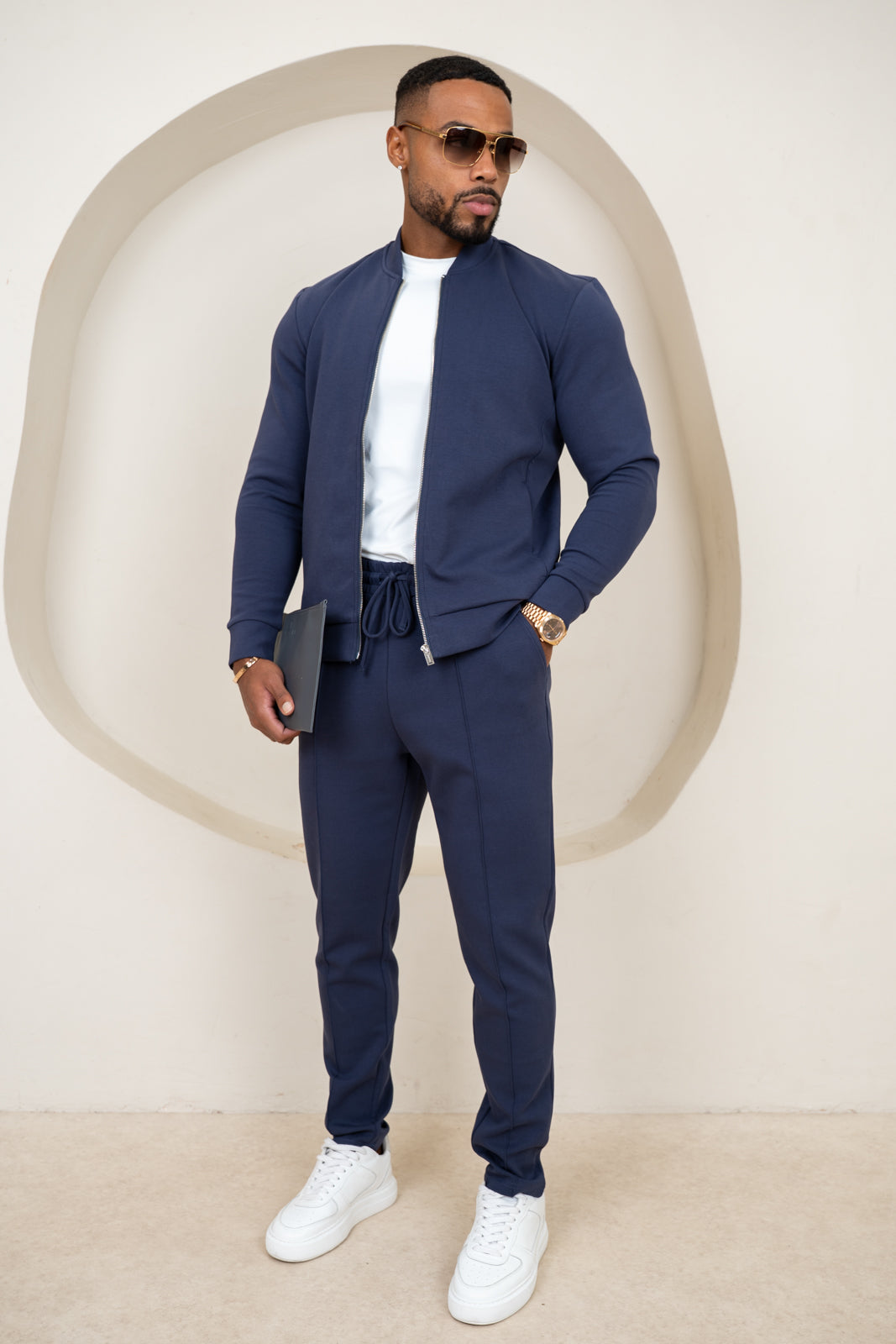 Soft Scuba Bomber Jacket - Navy