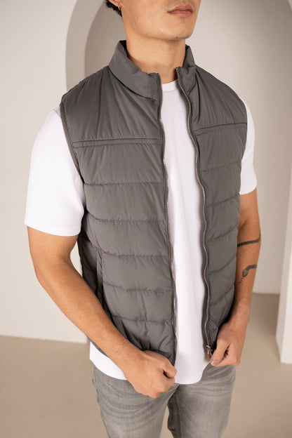 Premium Lightweight Quilted Gilet - Charcoal
